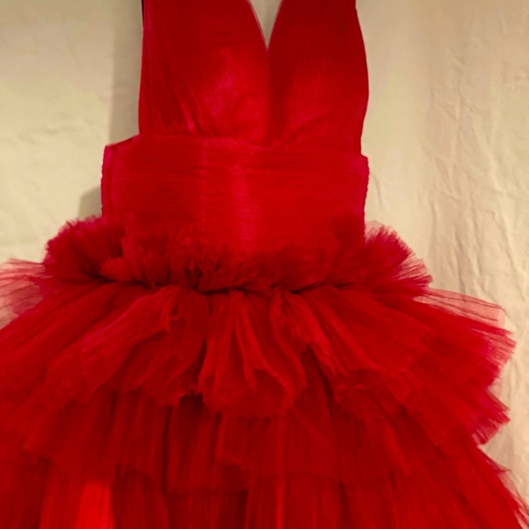 Red Layered Editorial A-Line - Picture 4 of 6